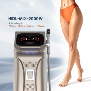 2000W 4 Wavelengths 808nm Diode Laser Hair Removal Machine