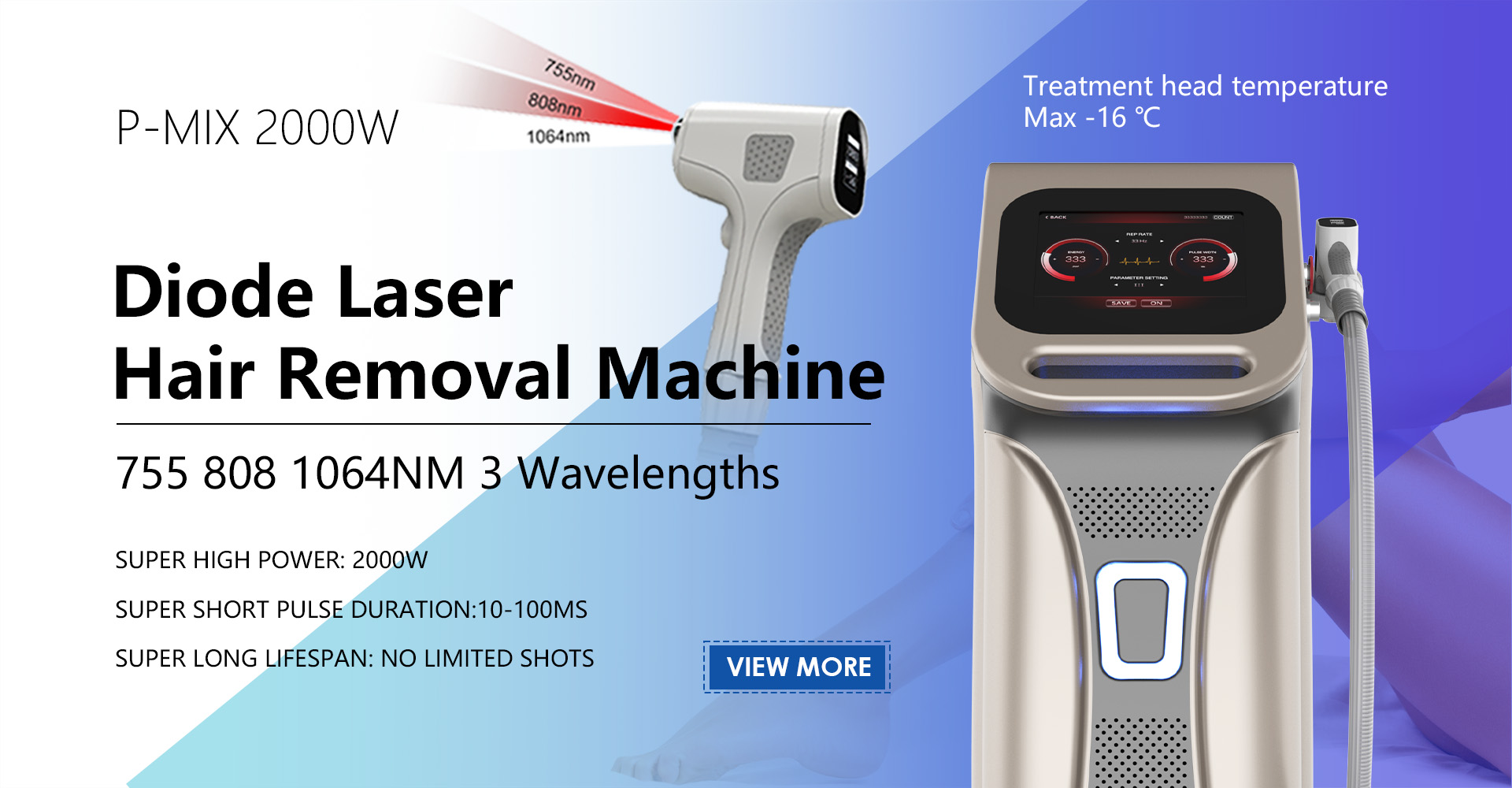 3 wavelength diode laser hair removal