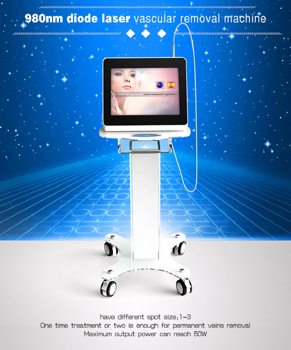 980nm Diode Laser for Vascular Spider Veins Blood Vessels Removal Machine